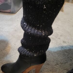 KORS Michael Kors Black and Brown Heeled Boots